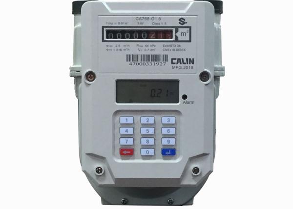 Aluminum Body Prepaid Gas Meter STS Keypad Domestic LPG Silicone Button Pulse