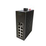10 Ports Industrial Ethernet Switch Managed 10M / 100M / 1000M DC 12V - 58V