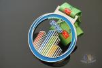 Die Casting Metal Award Medals , Virture Races Finish Soft Enamel Silver