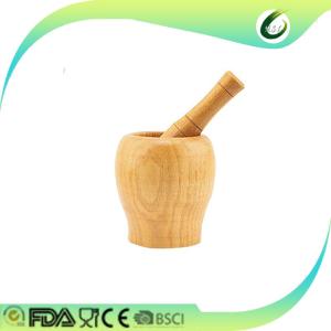 Wholesale Varnished Bamboo Mortar And Pestle Set High Strength Free Of Heavy Metals from china suppliers