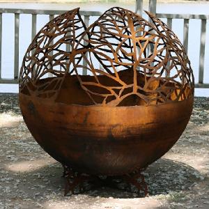 Wholesale Patio Decorative Sphere Outdoor Fire Pit With Durable material corten steel - 600mm Diameter from china suppliers