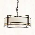 Modern Simple Circular Pendant Light Living Room Bedroom Dining Room Fabric