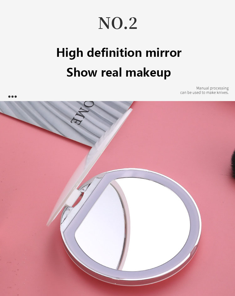Get the Perfect Look Anywhere LED Lighted Travel Mirror with Pocket and Touch Control
