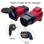 220-240V AOTAI EV Charger Plug Type 2 to Schuko Adapter for Hyundai Ioniq 5