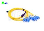 SM 12 Fibers MPO Trunk Cable MPO Female - SC UPC Harness Cable 9 / 125μm