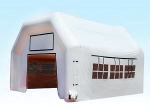 China White Inflatable Blow Up Event Shelter , Outdoor Games Large Inflatable Tent on sale