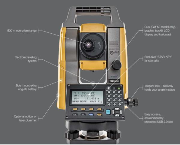 Topcon GM-50 Total Station With Graphic LCD 0.9s Regardless Of Object Gm55 For
