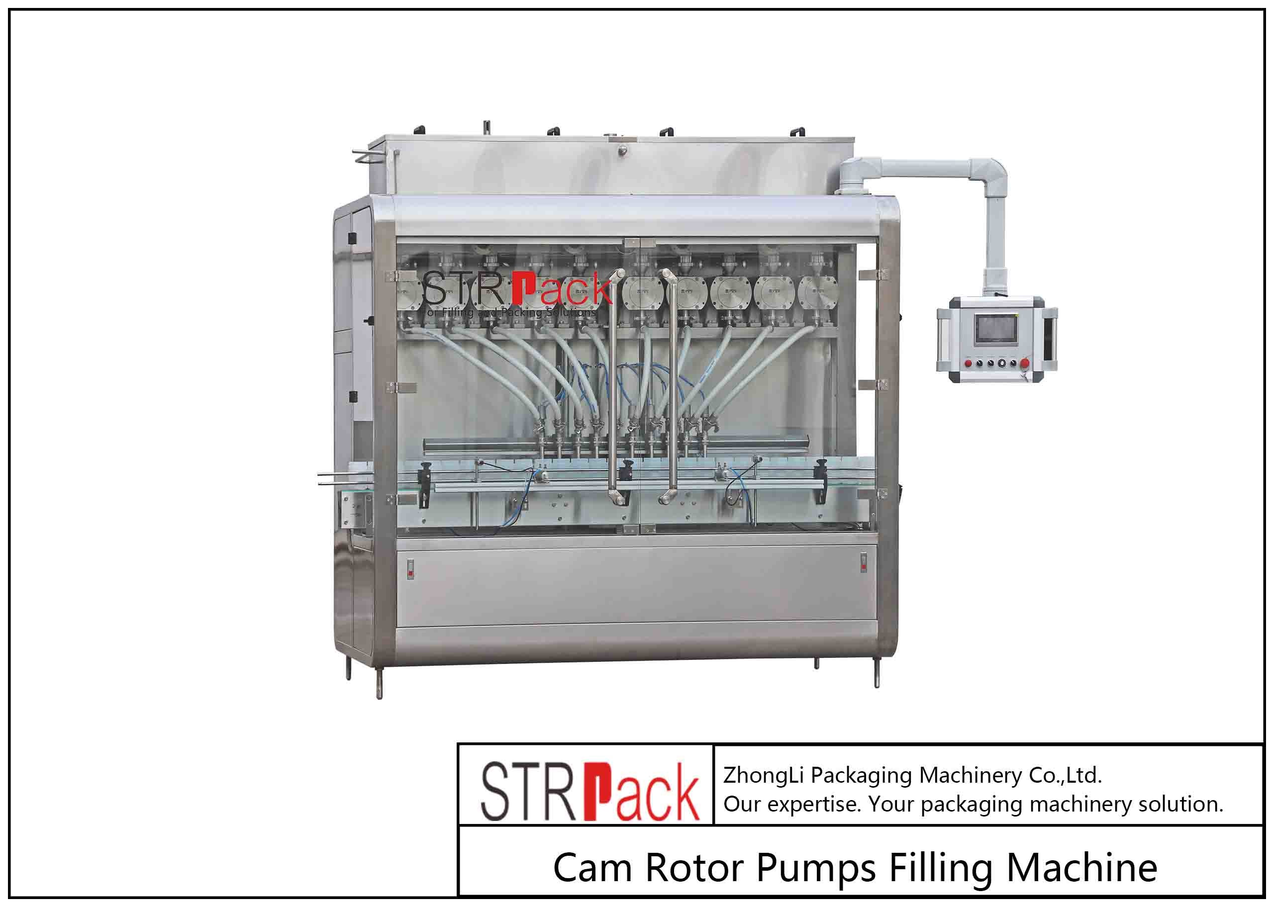 5.5KW Cam Rotor Pumps Chunk Paste Filling Machine 1000 - 3000Bottles/Hour