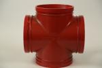 Groove 4 Way Pipe Fitting ANSI Standard With 3000 Psi Pressure Rating