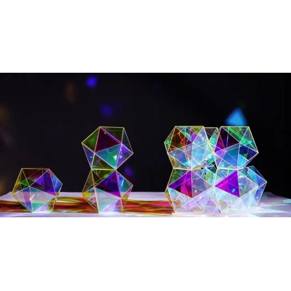 Clear Cast Red Coloured Perspex Sheets Iridescent Dichroic Double Sided