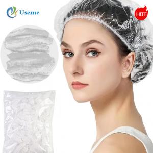 Wholesale Lightweight Disposable Shower Cap Plastic Shower Cap Single Use Durable For Travel from china suppliers