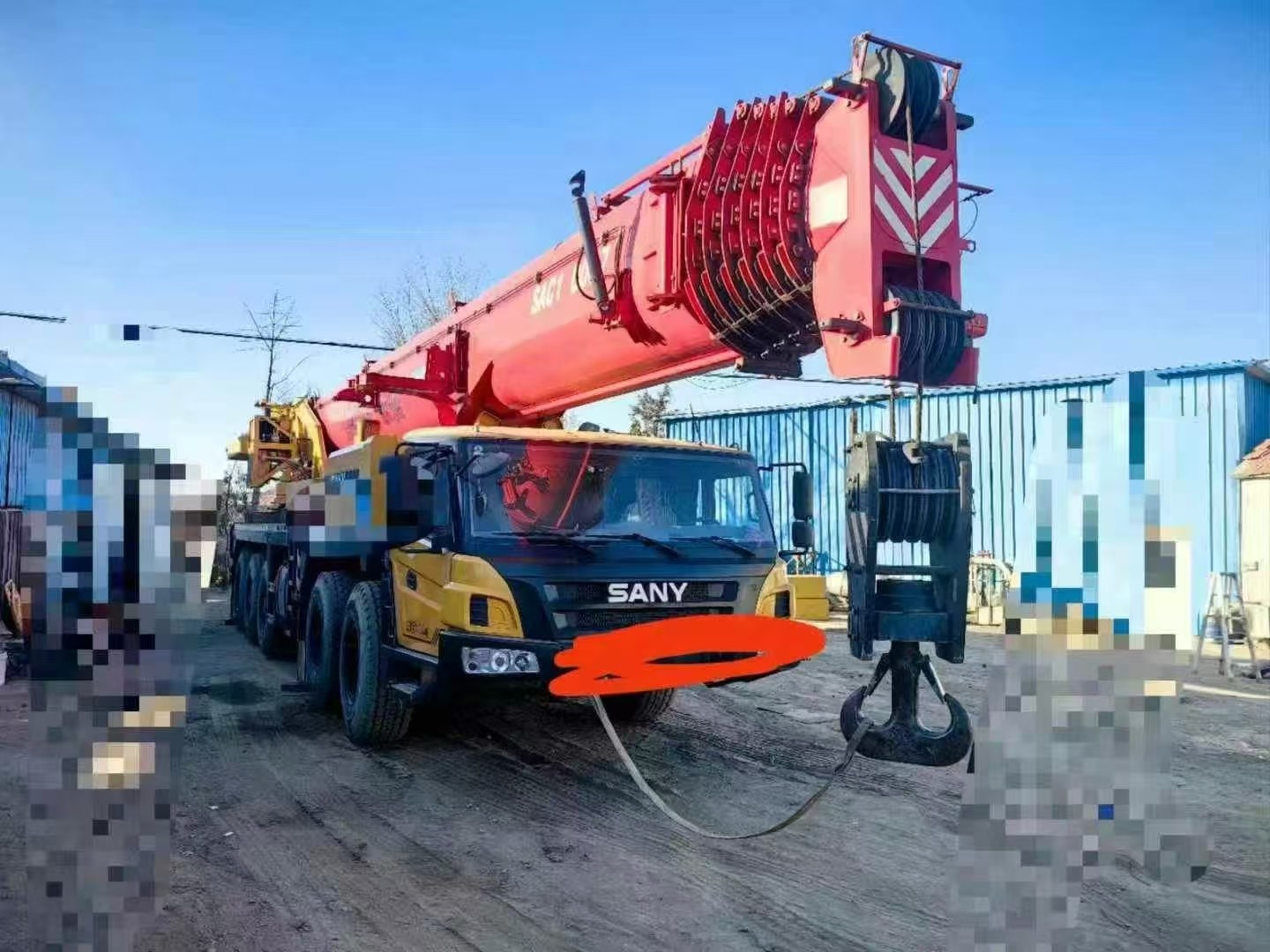 Hydraulic Straight Arm Mobile Truck Crane 110 Tons Max Working Height 75.5 Meters Direct Source 2022 Year Production