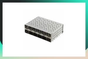 Wholesale Stacked Female SFP Cage Connector Small Form Factor Pluggable 2 * 6 Ports from china suppliers