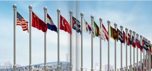 Wholesale Automatic Motorized Aluminum Flag Pole , Telescoping Flag Poles from china suppliers