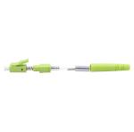 OM5 Multimode LC Fiber Optic Connector Lime Green 50/125um