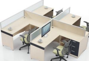 Wholesale Commercial Office Furniture Partitions For Four People / Wood Computer Desks Office Cabin Partition from china suppliers
