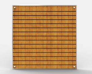 Wholesale Practical Indoor Melamine Slatwall Panel , Fireproof Grooved Wooden Acoustic Panels from china suppliers