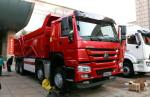 Used Tipper Dump Truck 8×4 Drive Mode 12 Tires Transport Composite HW76 Cabin