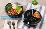 1000ml Black Disposable Biodegradable Bento Food Noodles Container PP Plastic