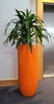 Round Large Fiberglass Flower Pots for Outdoor Street Landscape