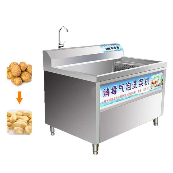 Industrial Washer Carrot 500kg/h Air Bubble Potato Cleaning Fruit Washing