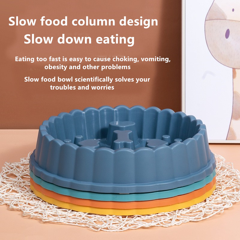 Anti Choking Spill Slow Food Bowl Small Medium Dog Feeding Bowl