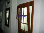 Laminated glass Sound Proof Aluminium Clad Timber Windows 90mm Thickness For