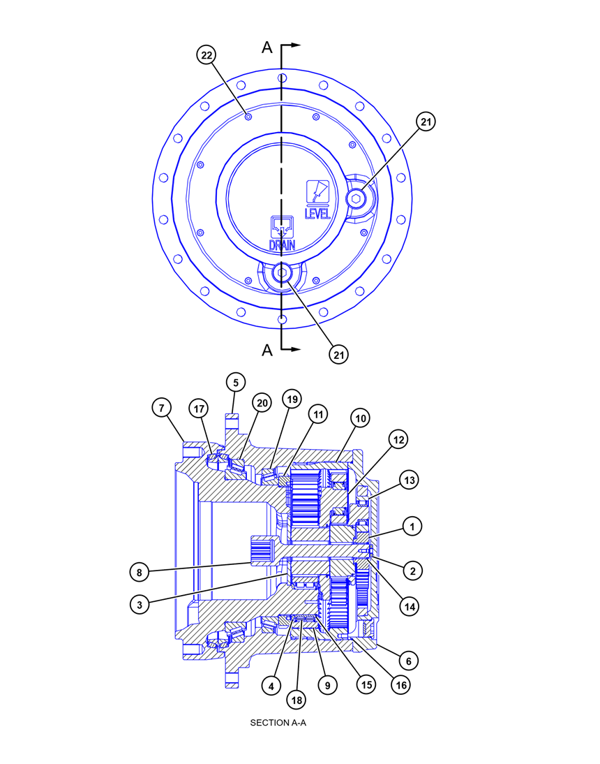 Reliable Excavator Parts Travel Reducers Carrier Assy 1st 569-4209 567-7158 With Sun Gear