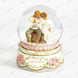 Wholesale 100mm Polyresin Personalised Wedding Snow Globes from china suppliers