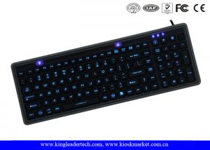 Wholesale IP68 Washable Black Super Slim Silicone Keyboard USB Interface Long Life from china suppliers