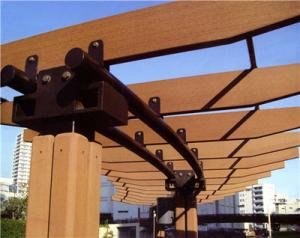 Wholesale Temperature Resistant WPC Pergola UV Resistance Garden Wooden Covered Pergola from china suppliers
