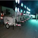 1305W Mobile Solar Light Tower Trailer Mounted Lighting Tower US / AU / EU