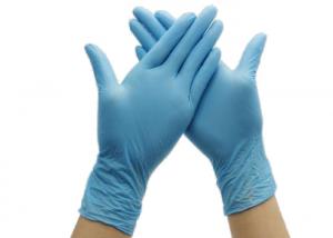 Wholesale Slip Resistant blue disposable gloves , Sterile Nitrile Gloves Flexible operation from china suppliers