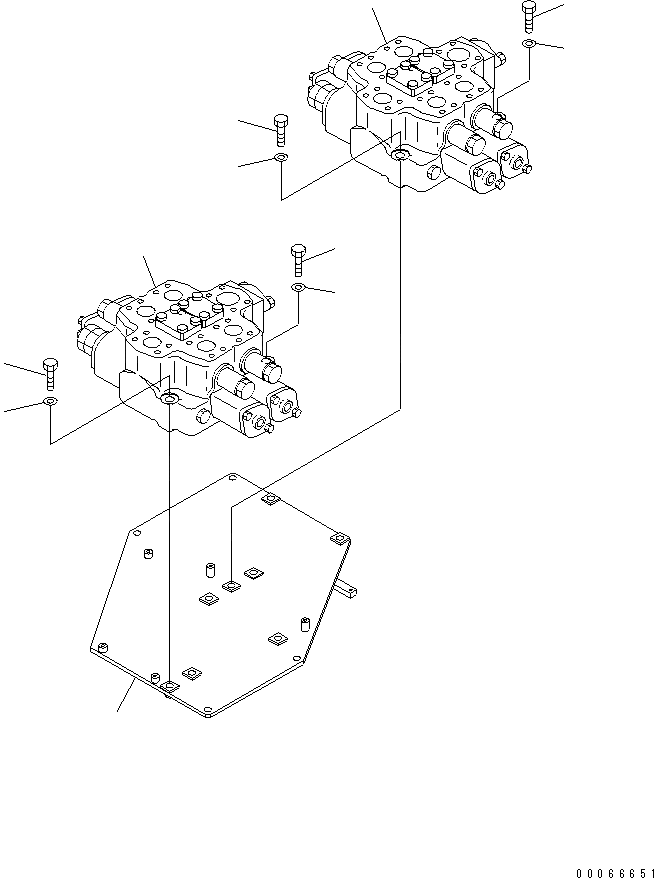 KOMATSU 709-12-11808 Parts CONTROL VALVE