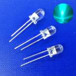 Traffic Light Series 5mm LED Anti-Rust Bluish Green Color Clear Lens Dip 500nm