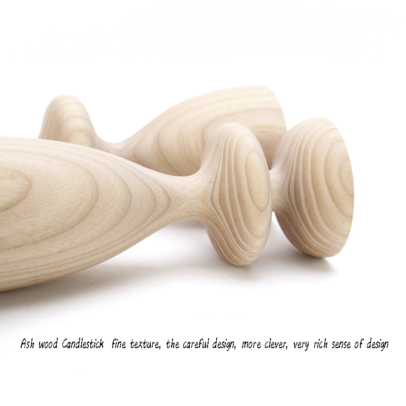 Decoration Ash Wood Candle stick/ Natural Wood Candle Holder