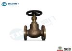 Bronze Globe Stop Valve Flange Type For Seawater / Oil JIS F7301 5K