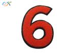 Custom Embroidery Logo Chenille Varsity Letter Patches Red And Black Color