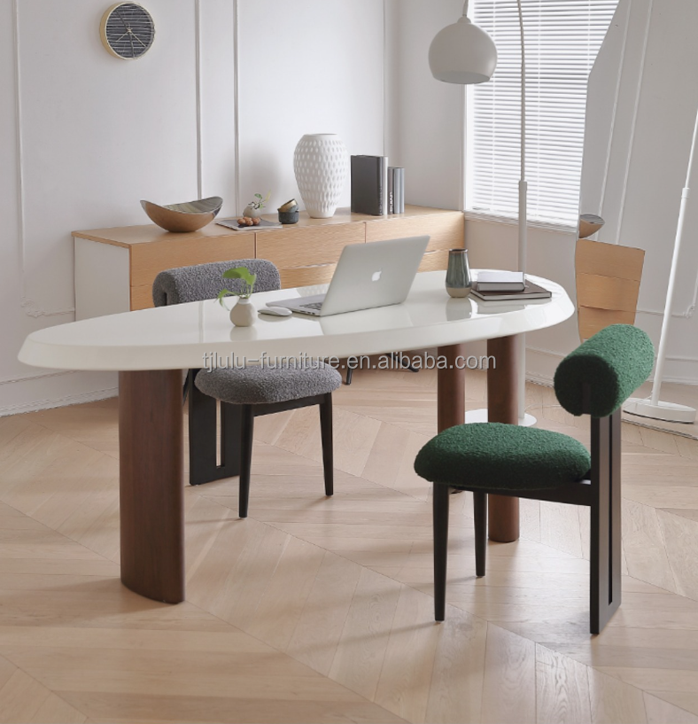 Modern Living Furniture Design Fabric Dining Room Restaurant Chair with Solid Wood Style