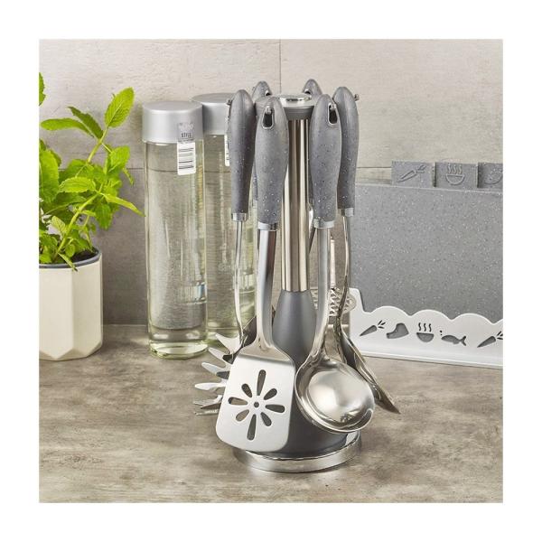 Metal Type Stainless Steel Utensil Set for Sustainable Retro Kitchen Cooking