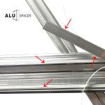 ABM Aluminum spacer bar with high adhesive butyl tape