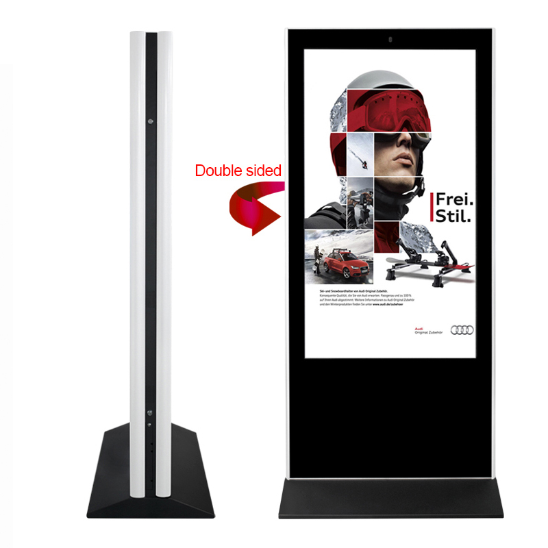 250nits - 350nits Floor Standing Digital Signage Display Kiosk Pcap Or IR Touch