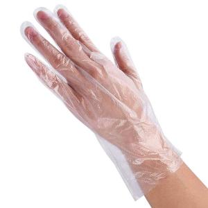 Wholesale Food Grade Disposable Protective Gloves / Restaurant Kitchen PE Transparent Plastic Gloves from china suppliers