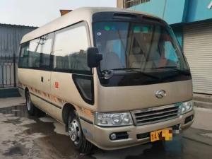Wholesale Second Hand 17 Seater Minibus 19 Seats Front Engine Used Kinglong Coaster XMQ6606 External Swinging Door from china suppliers