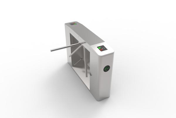Pedestrian Waist Height Access Control Turnstile Barrier Stainless Steel 1.5mm