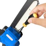Li Ion Battery Operated Hand Held Chain Saw Electric Cordless 8 Inch With Oil