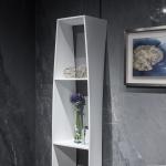 Elegant Look Stone Bathroom Shelf White Corner Bathroom Shelf