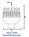 Adjustable 3 Layers Blossom DN25 Brass Fountain Nozzles
