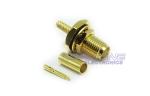 Gold SMA Male Female Coaxial Connectors Bulkhead Crimp Style with Reverse