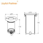 Recessed Led Hallway Step Lighting Square / Round Sliver Aluminum Housing